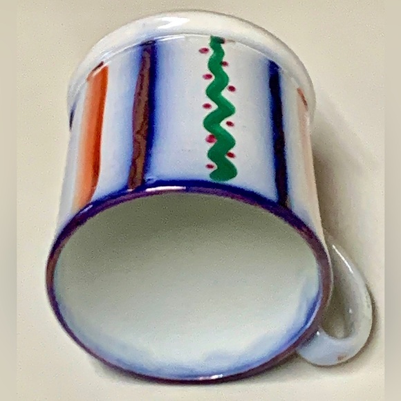 Gaudy Welsh Vertical Lustre Stripe Drysau Wagon Wheel Variant Child’s Cup Mug - Picture 10 of 10